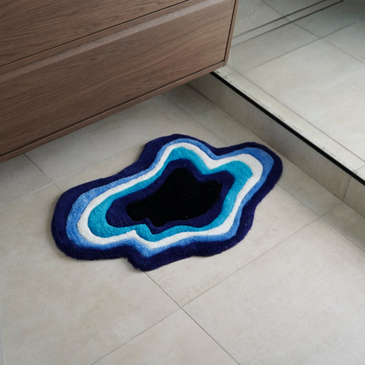 Tapis Abstrait bleu