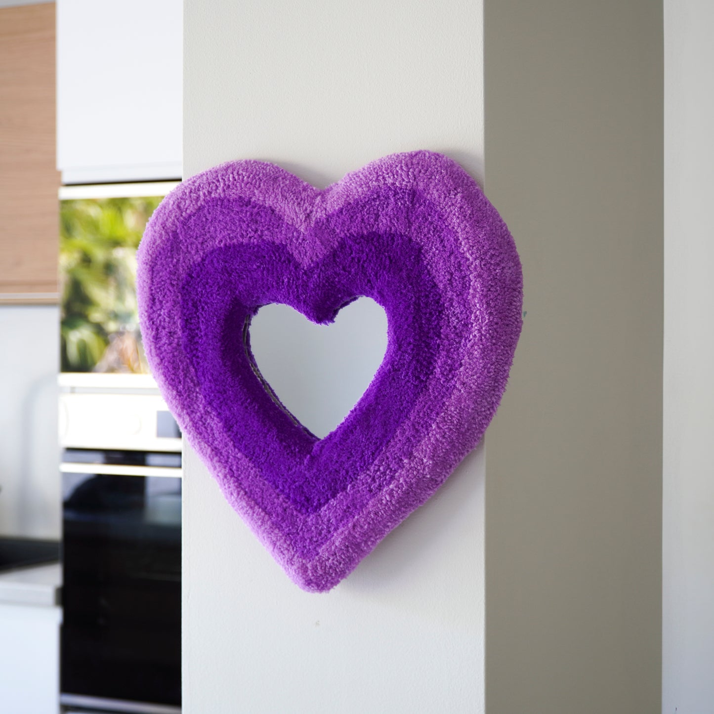 Miroir coeur Mauve
