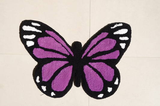 Tapis papillon mauve